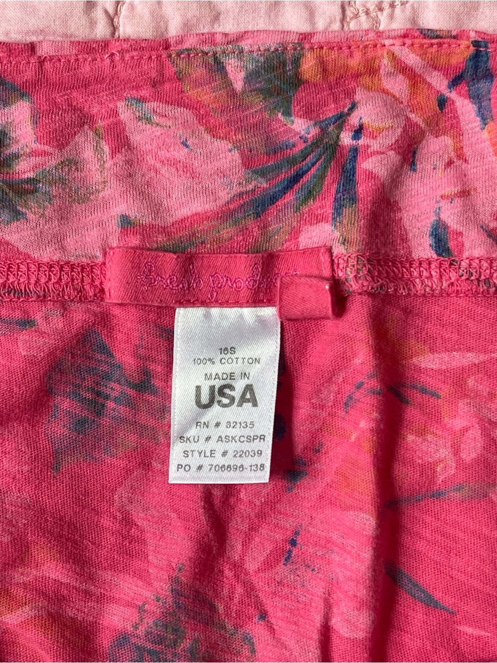 Fresh Produce Pink Floral A-Line Skirt